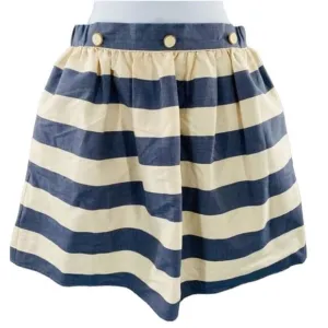 MAISON KITSUNE Pleated Striped Skater Skirt