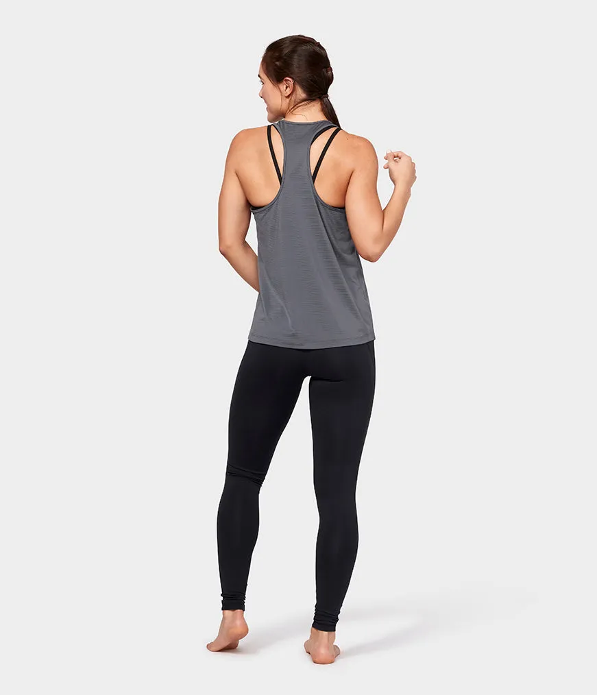 Manduka Apparel - Women's Breeze Racerback Tank - Charcoal