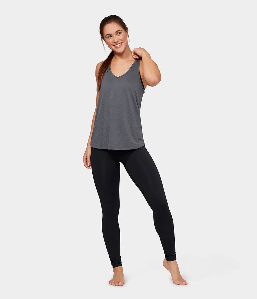 Manduka Apparel - Women's Breeze Racerback Tank - Charcoal