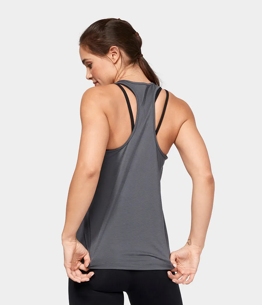 Manduka Apparel - Women's Breeze Racerback Tank - Charcoal