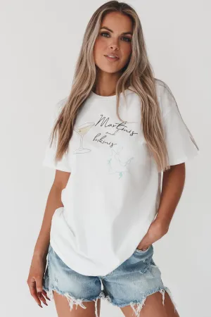 Martinis And Bikinis Oversized Graphic Tee