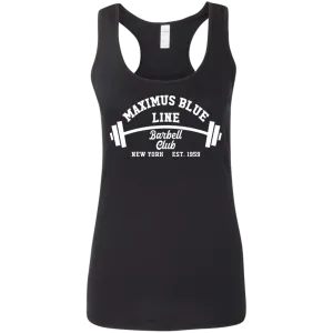 Maximus Blue Line Barbell Club Ladies Softstyle Racerback Tank