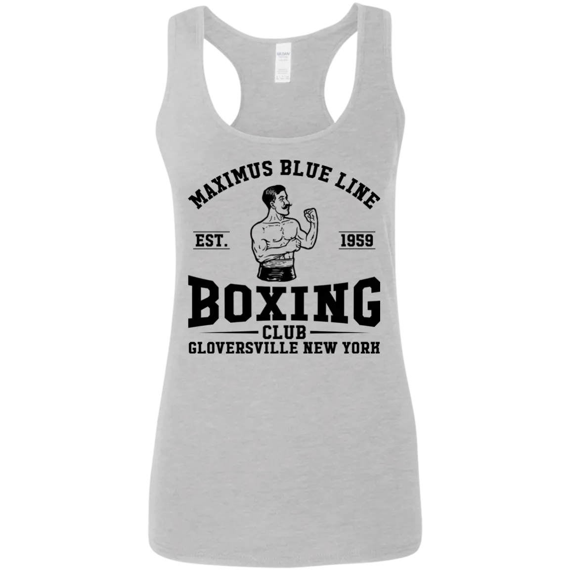 Maximus Boxing Club Ladies' Softstyle Racerback Tank