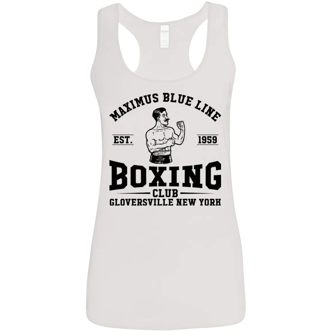 Maximus Boxing Club Ladies' Softstyle Racerback Tank
