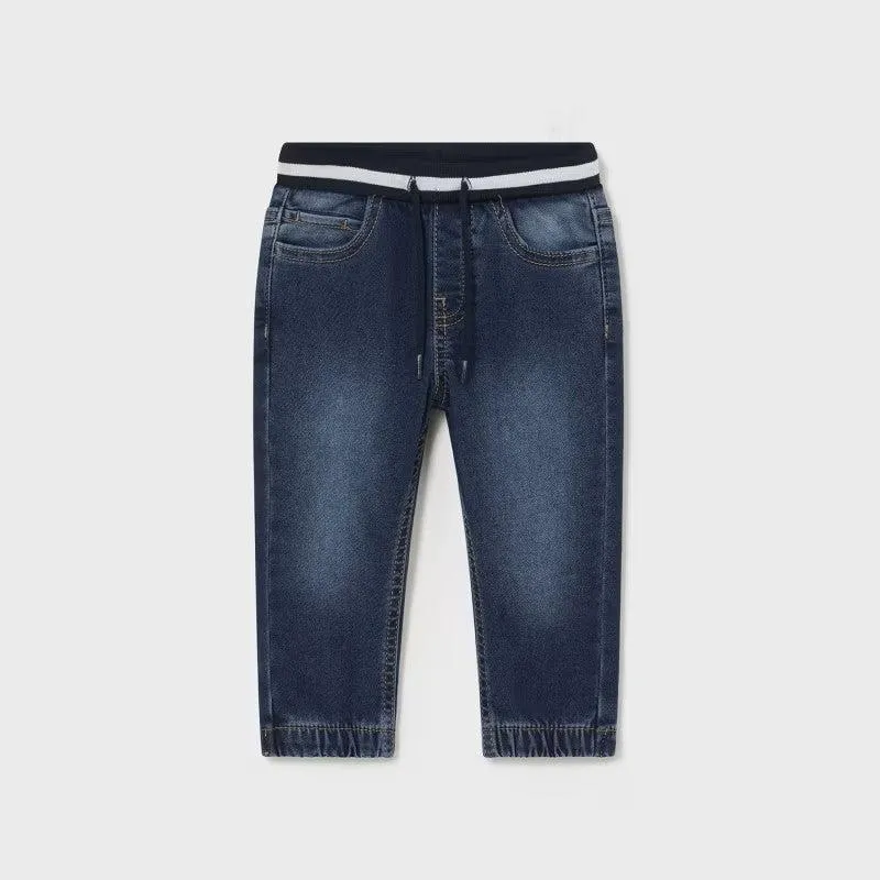 Mayoral Soft Denim Joggers - Dark
