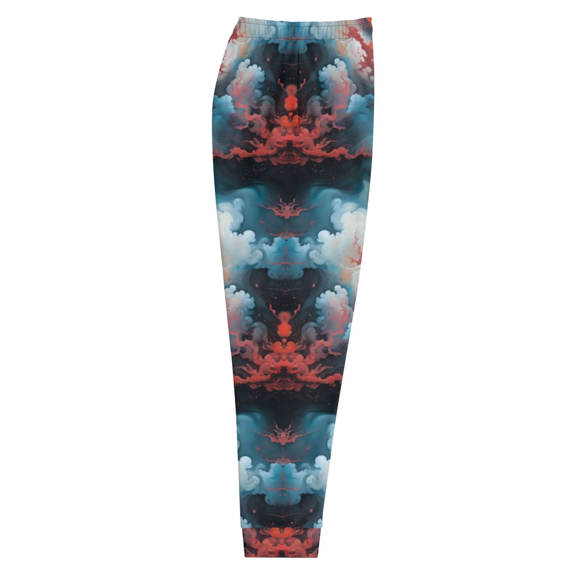 Men's Comfortable Joggers - Ethereal Crimson Flow - Light