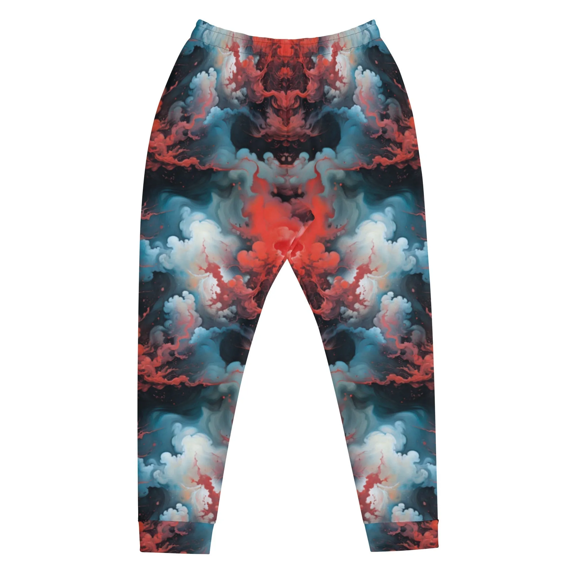 Men's Comfortable Joggers - Ethereal Crimson Flow - Light