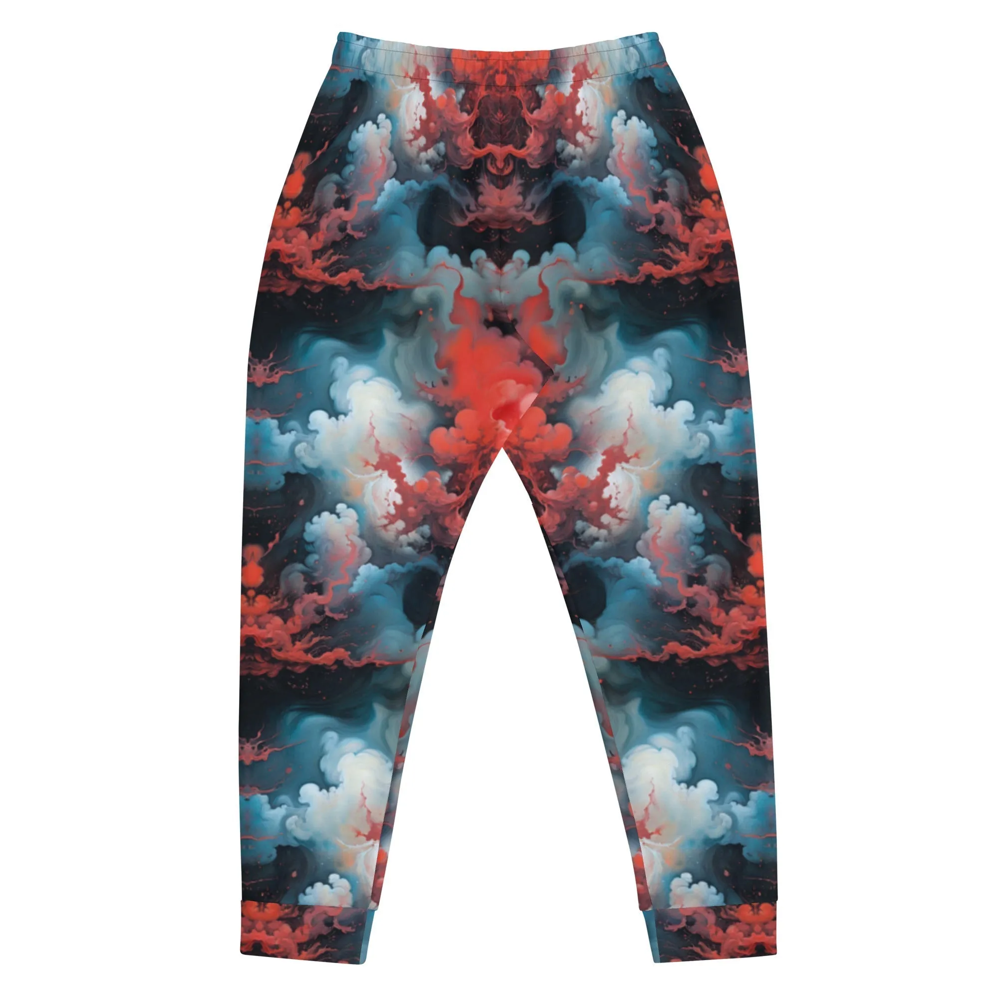 Men's Comfortable Joggers - Ethereal Crimson Flow - Light