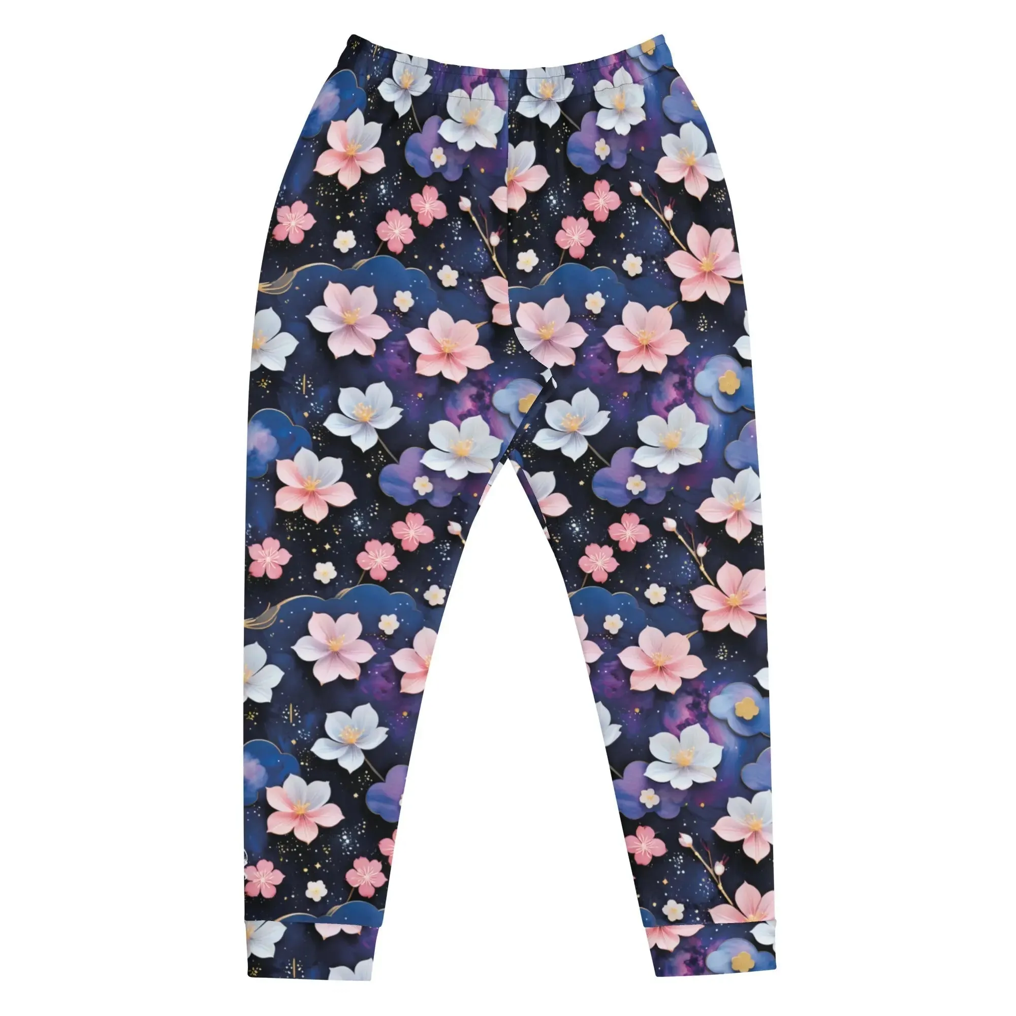 Men's Comfortable Joggers - Midnight Sakura