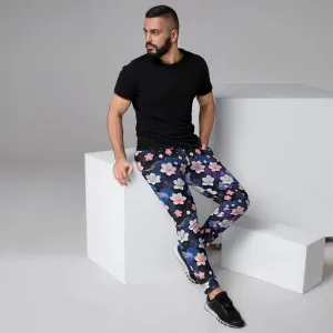 Men's Comfortable Joggers - Midnight Sakura