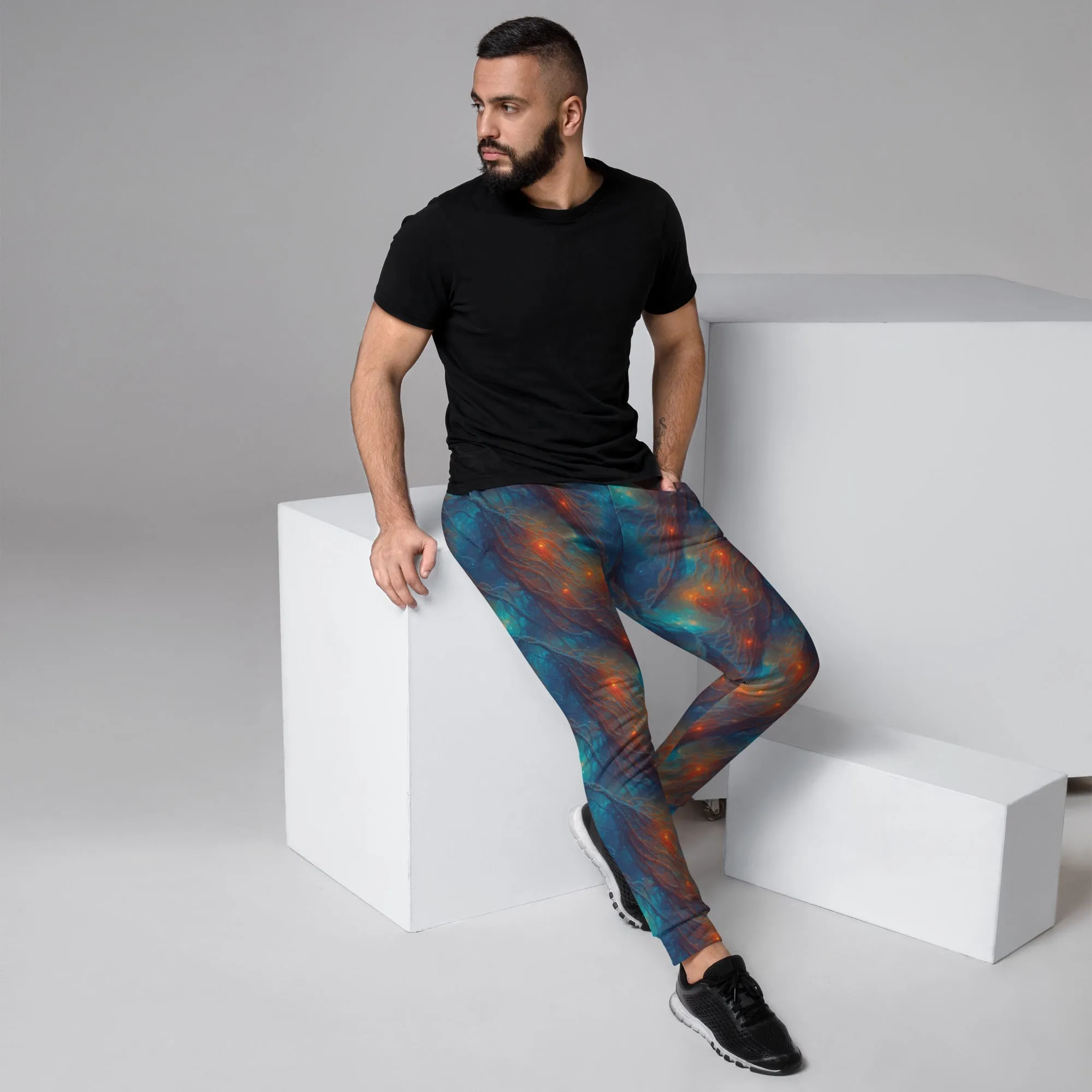 Men's Comfortable Joggers - Nebular Nexus
