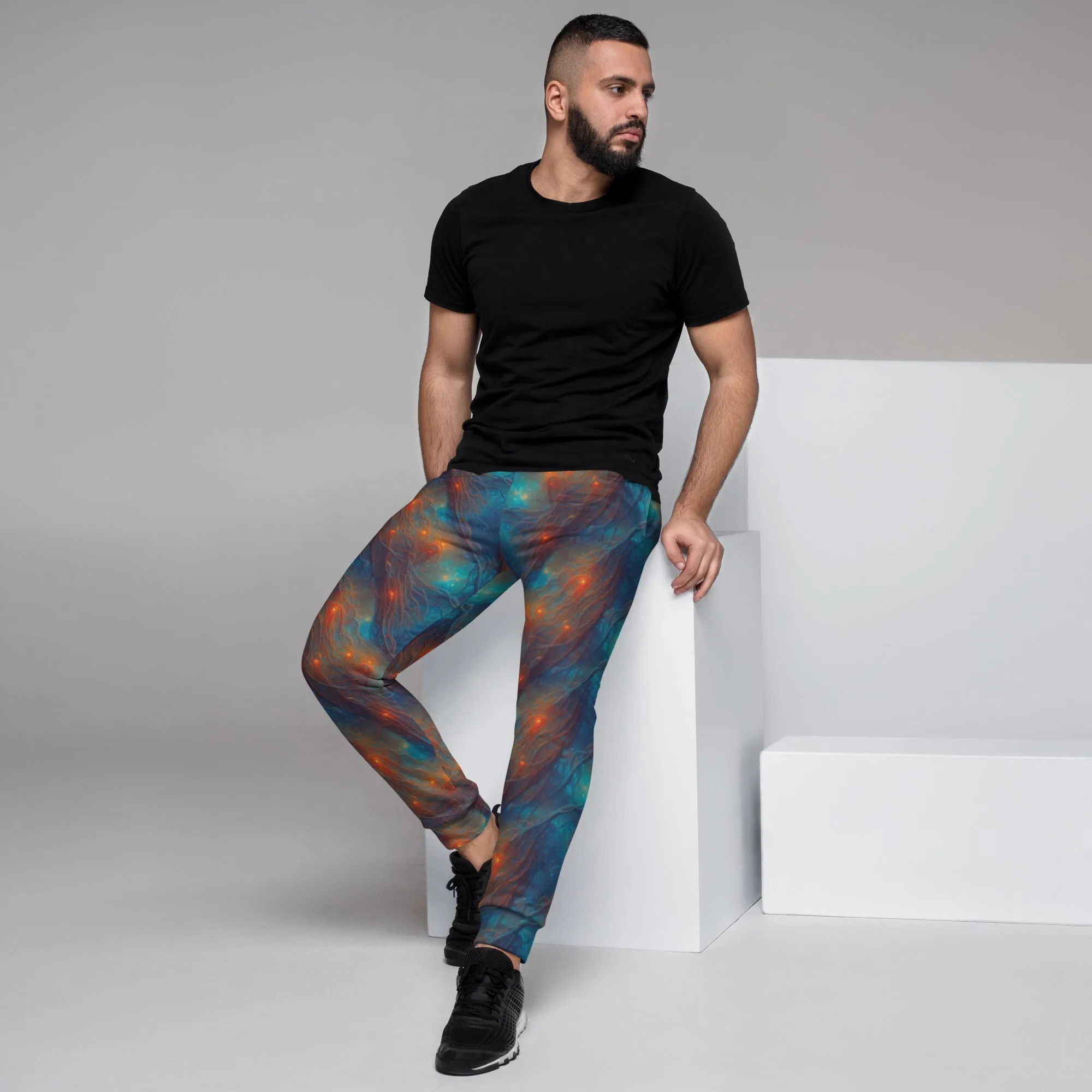 Men's Comfortable Joggers - Nebular Nexus