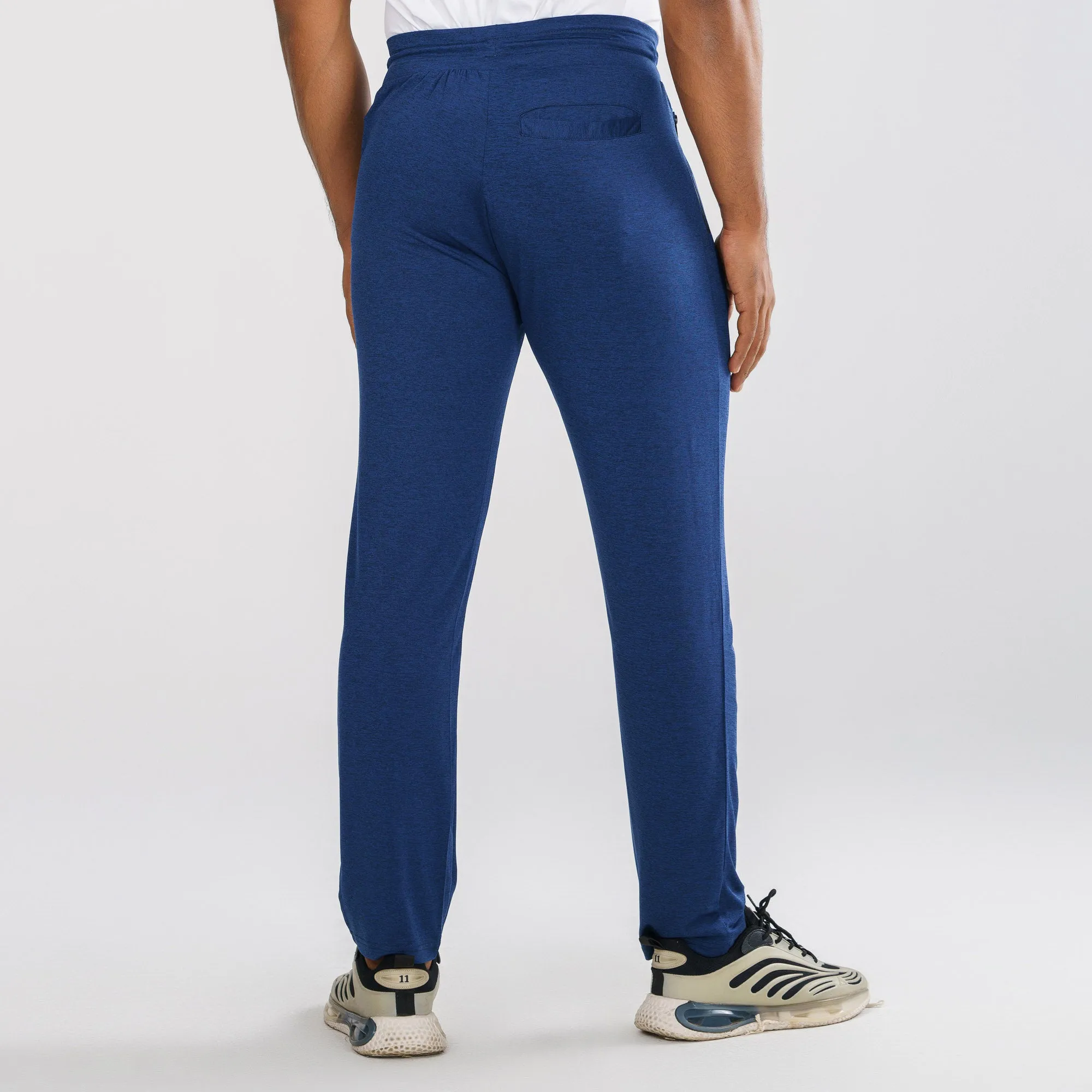 Mens Navy Melange Joggers