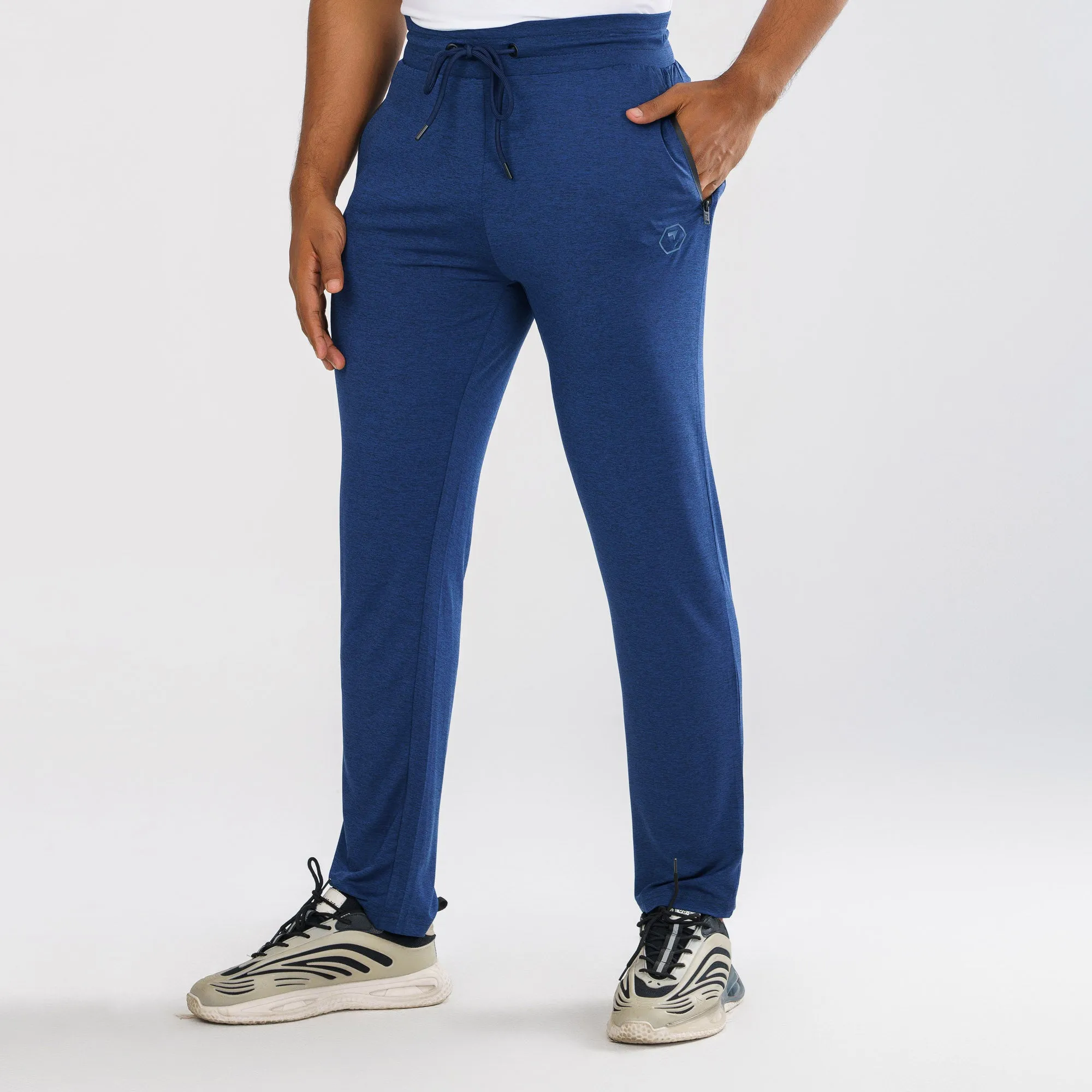 Mens Navy Melange Joggers