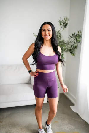 Merlot Venice Cloud Criss-Cross Sports Bra