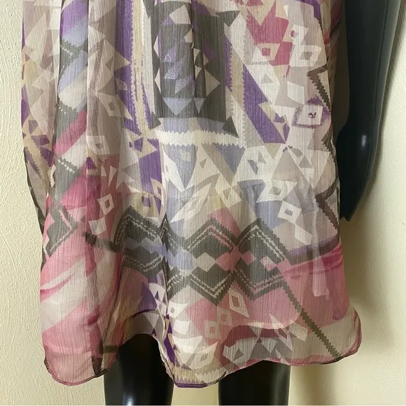 Midnight Velvet Multi Colors Beaded  (Top) Midi Dress. Sz L