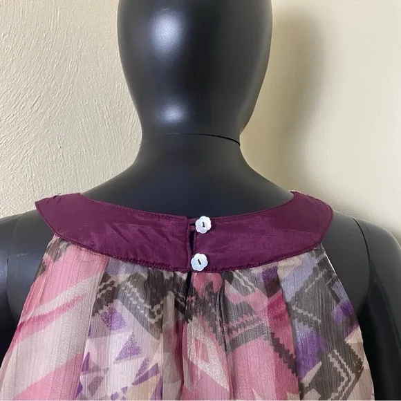 Midnight Velvet Multi Colors Beaded  (Top) Midi Dress. Sz L