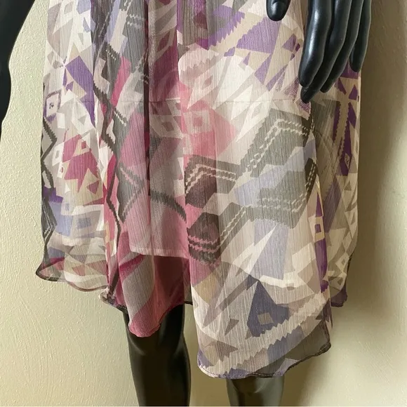 Midnight Velvet Multi Colors Beaded  (Top) Midi Dress. Sz L