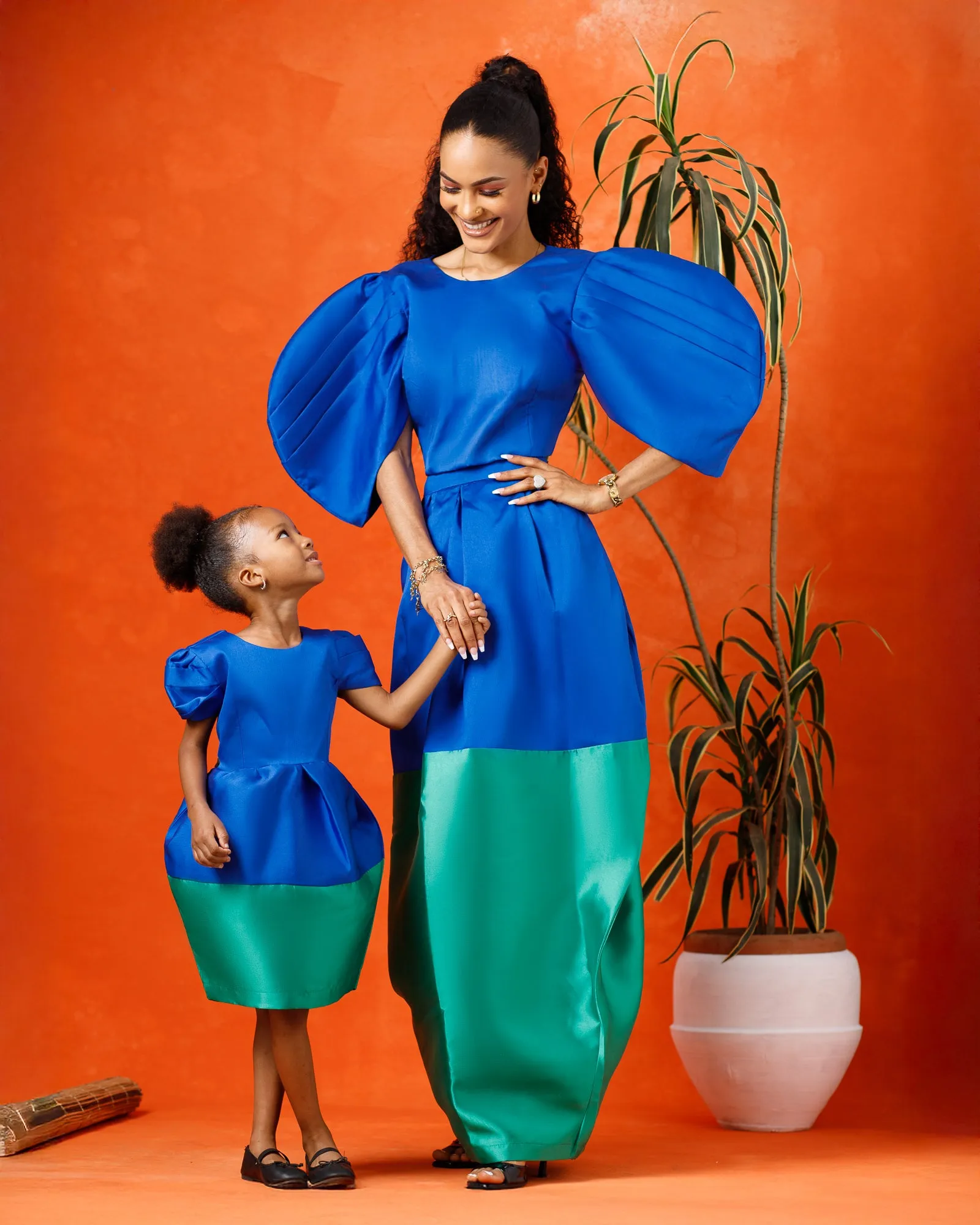 Mini Aelia Dress - Blue/Green