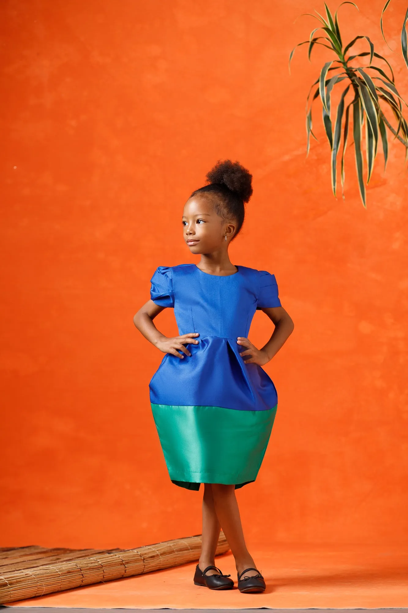 Mini Aelia Dress - Blue/Green