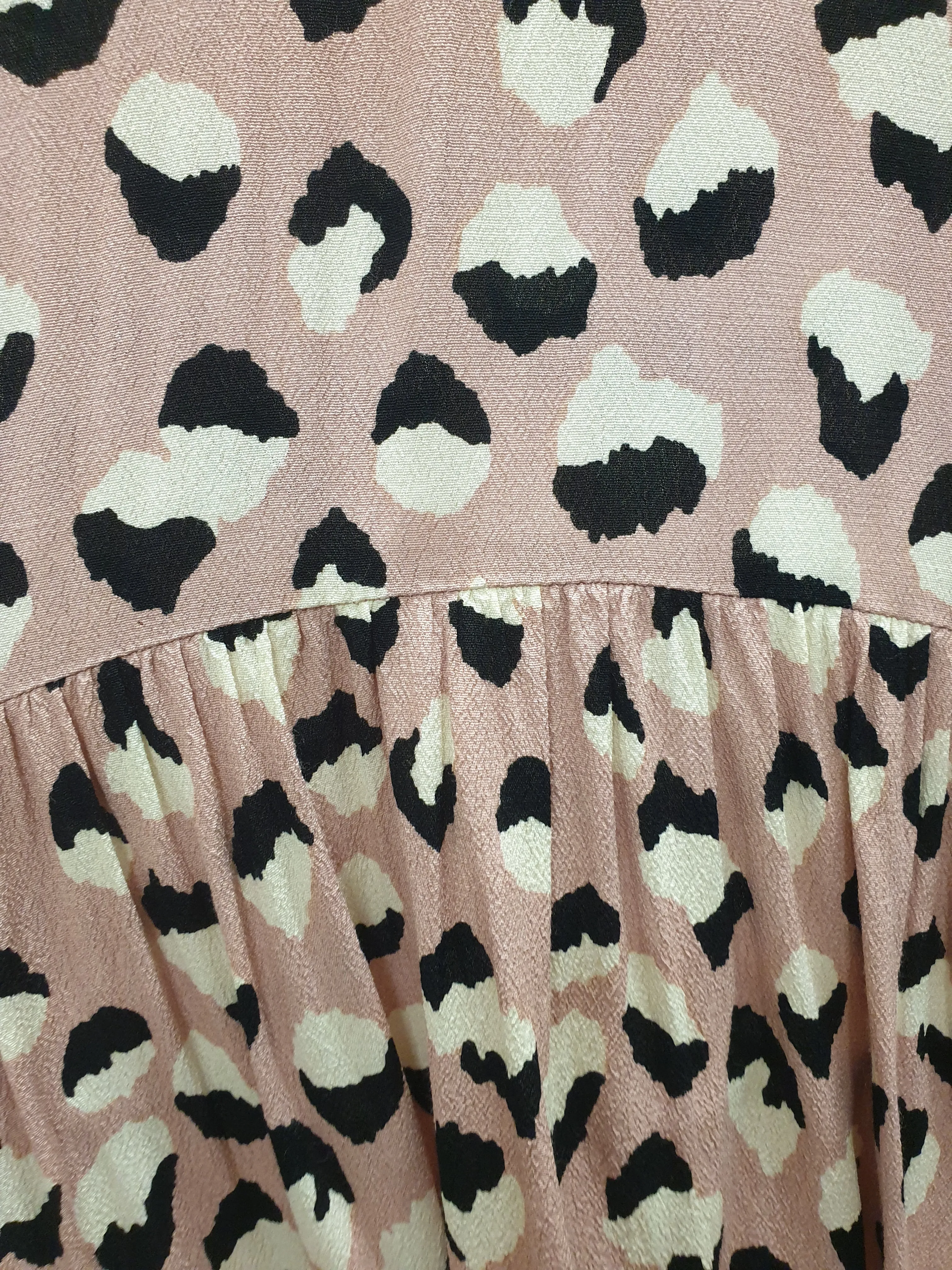 Mister Zimi pink animal print long sleeve dress size 8