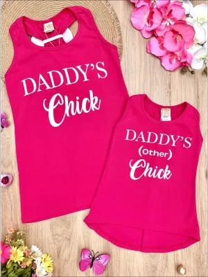 Mommy and Me Daddy's Chick Racerback Tank Top