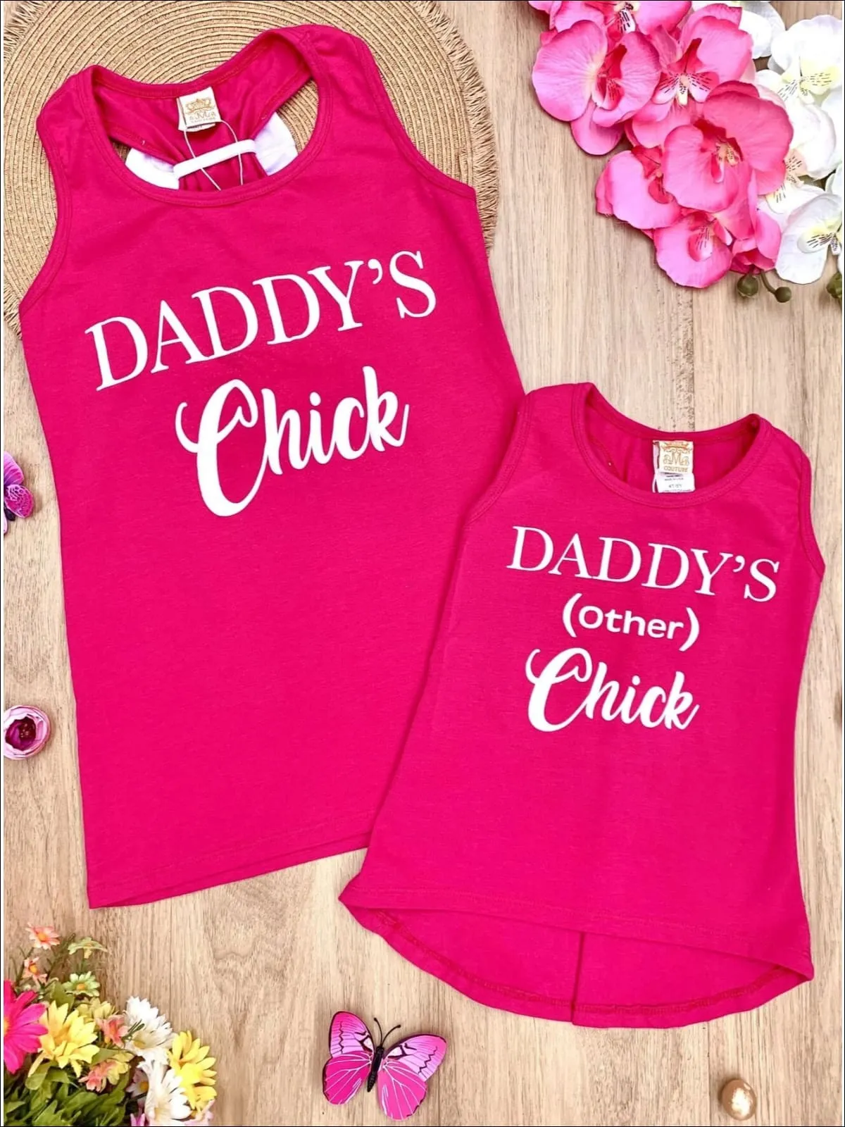 Mommy and Me Daddy's Chick Racerback Tank Top