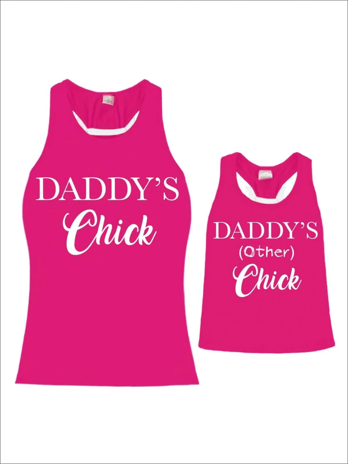 Mommy and Me Daddy's Chick Racerback Tank Top