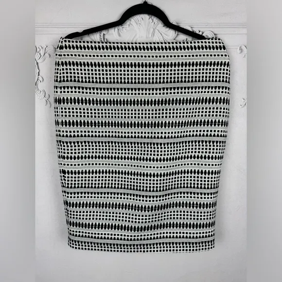 Mosaic Jacquard Loft Medi Slim Fit Pencil Skirt Business Casual