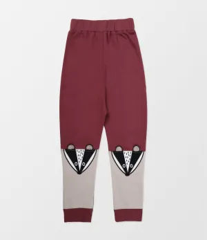 Multicoloured Badger Applique Joggers