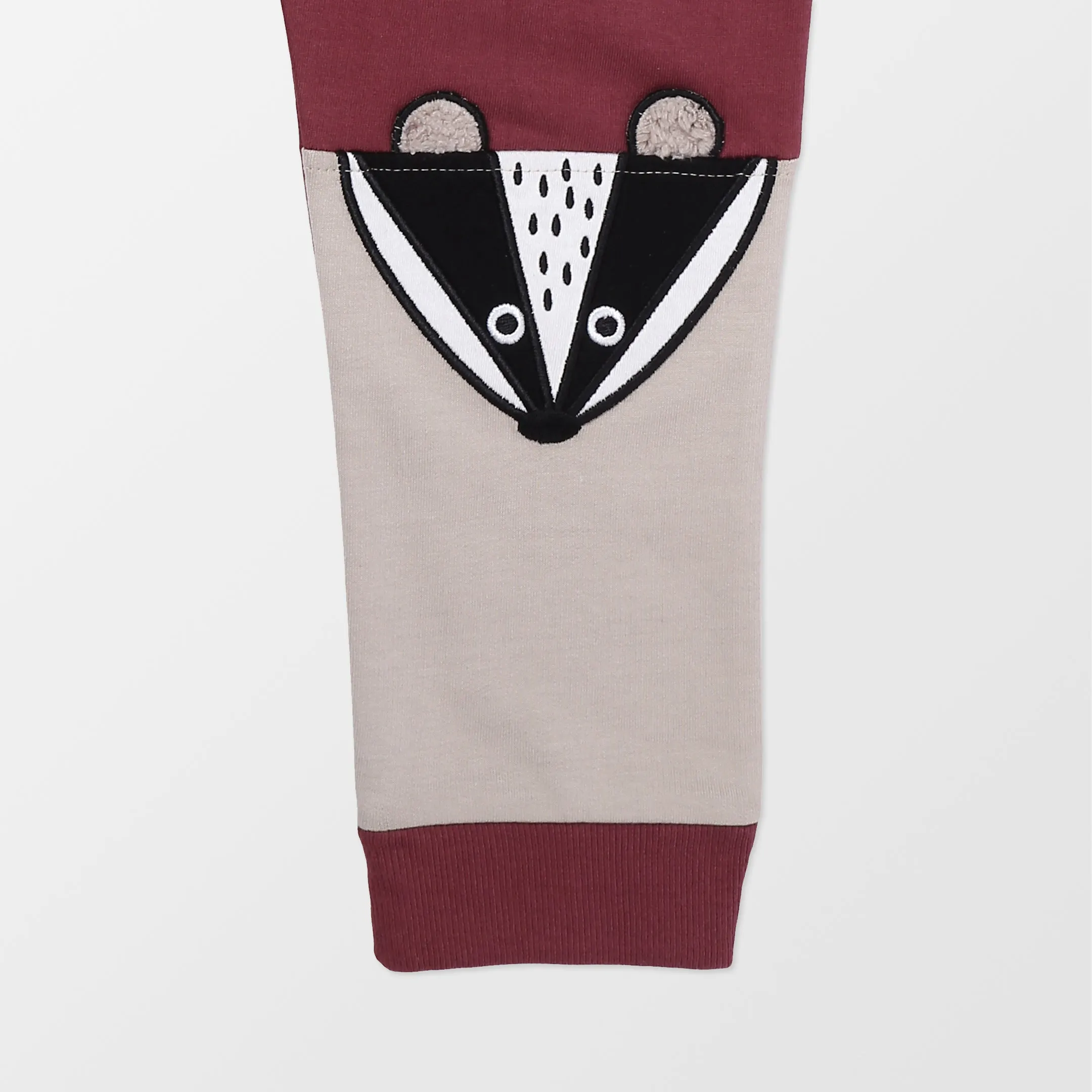Multicoloured Badger Applique Joggers