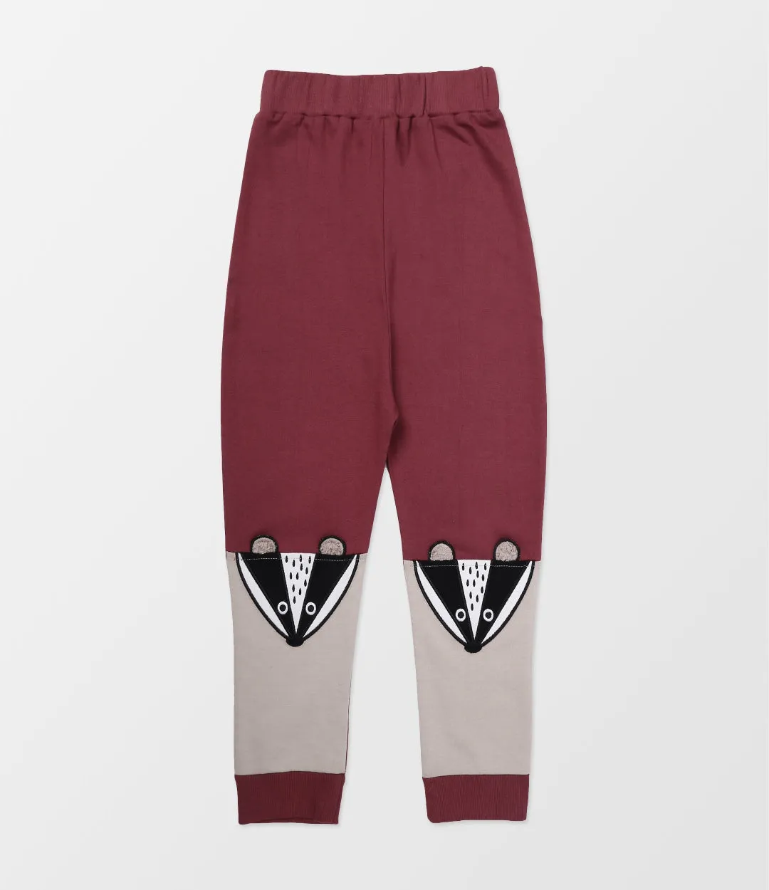 Multicoloured Badger Applique Joggers