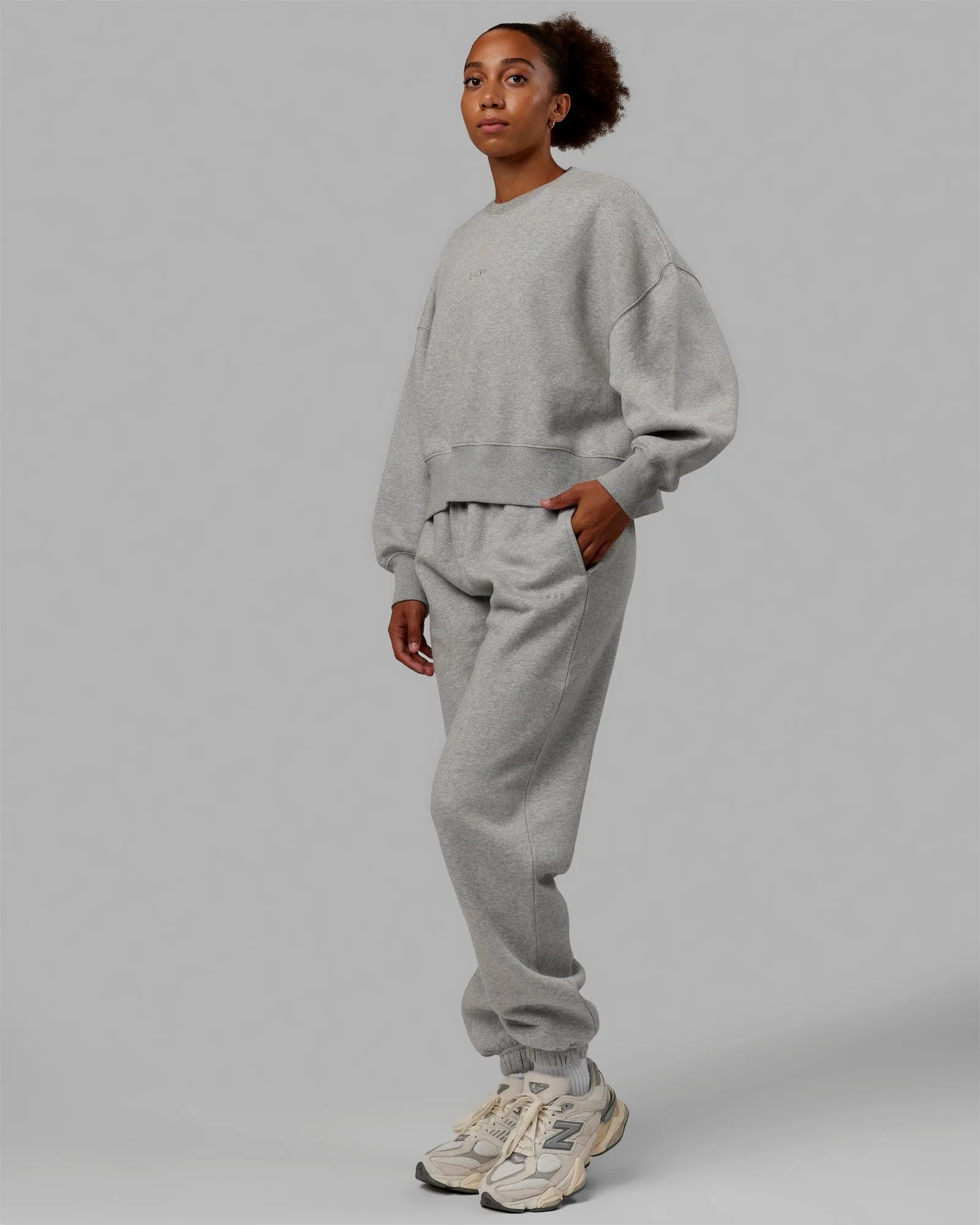 MVP Oversized Sweater - Light Grey Marl-Grey