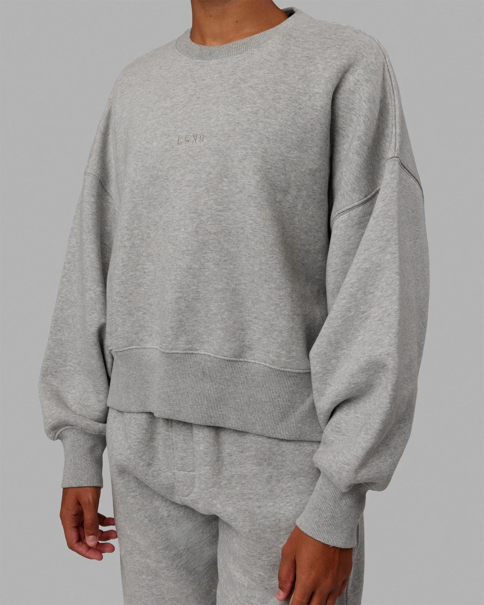 MVP Oversized Sweater - Light Grey Marl-Grey