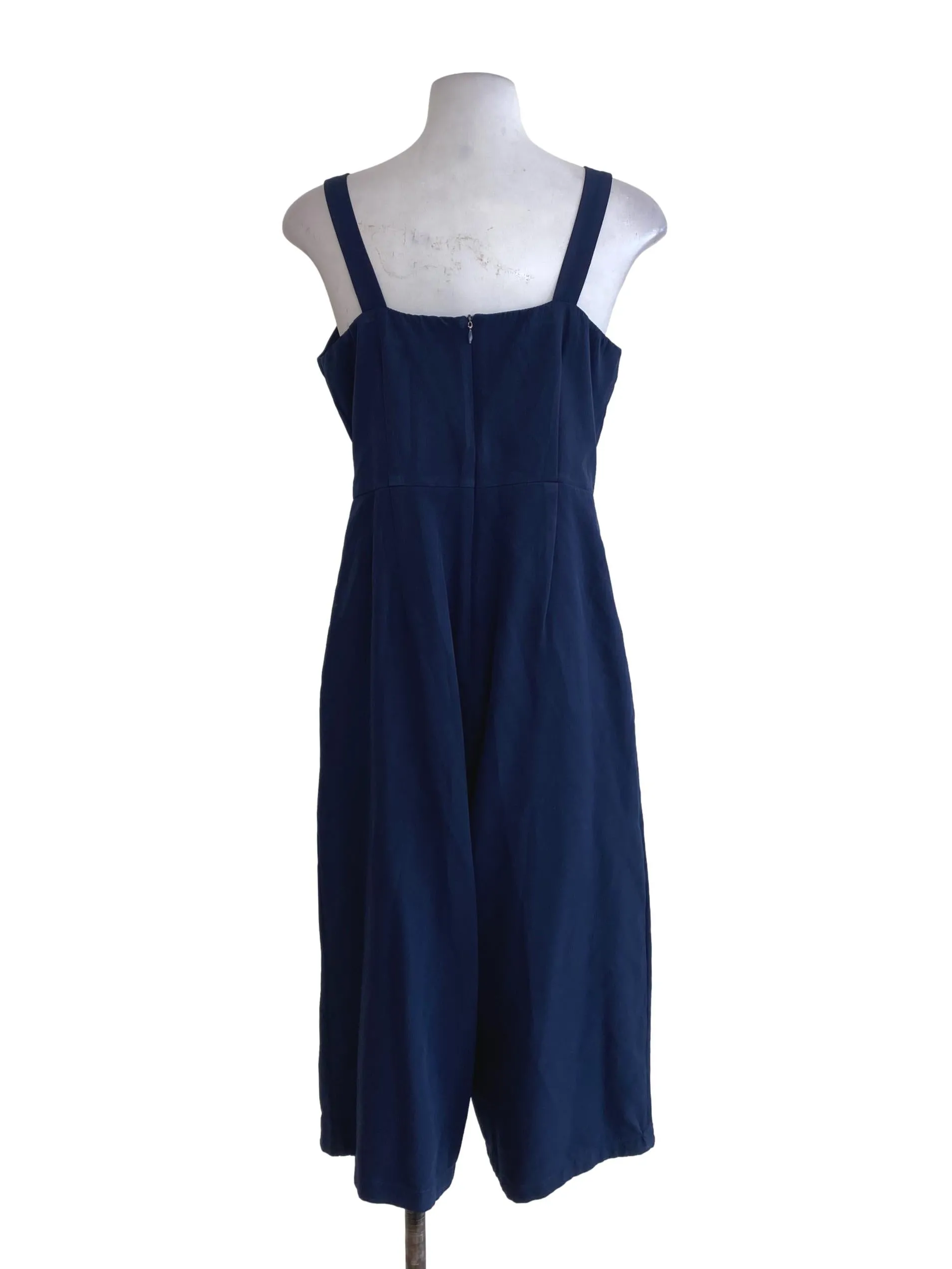 Navy Blue V Neck Jumpsuits
