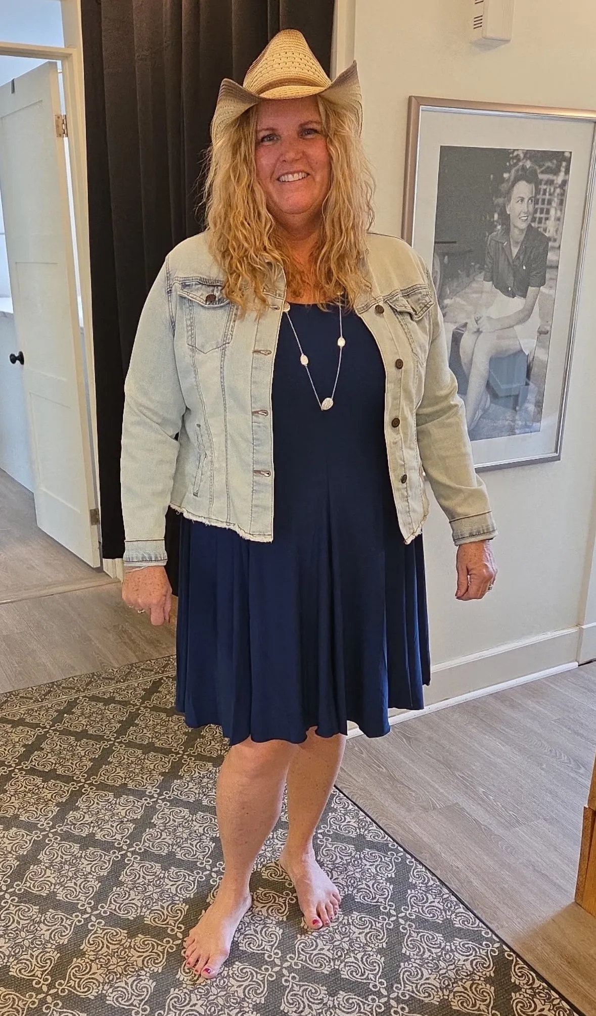navy Swing Tank Dress