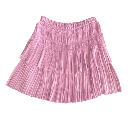 New Anthropologie Current Air Lavender Pleated Mini Skirt Size M | Item 2341