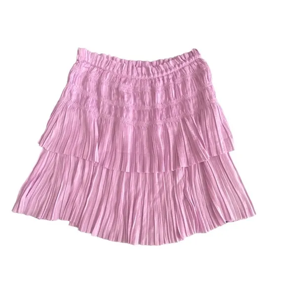 New Anthropologie Current Air Lavender Pleated Mini Skirt Size M | Item 2341