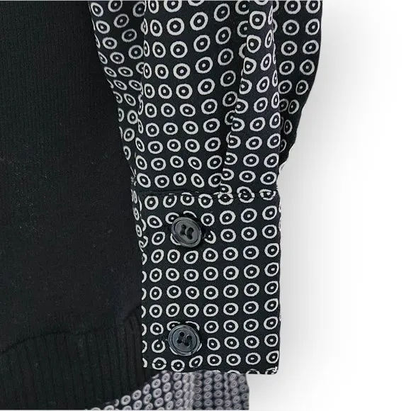 NEW!  Max Studio Black White Pleated Sweater Vest Mini Dress.  US Size XS.