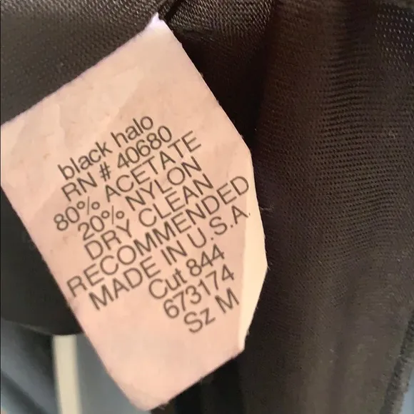 NWOT Black Halo Plunge Mini, Size M