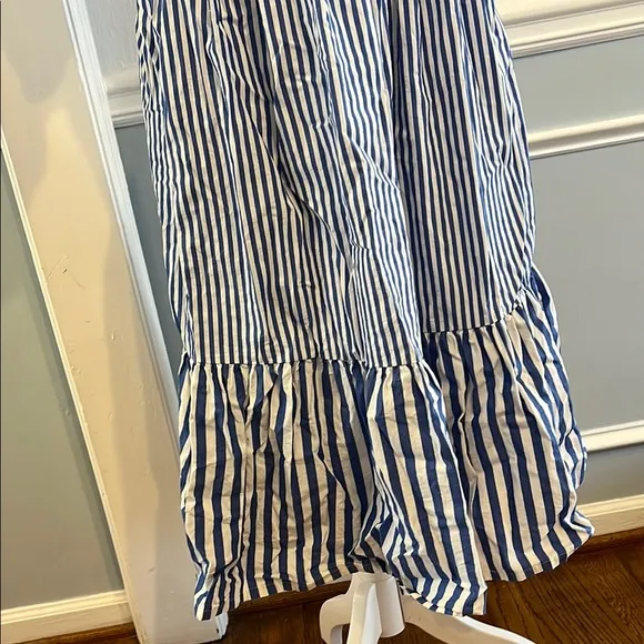 NWOT Classic J. Crew Blue and White Striped Dress