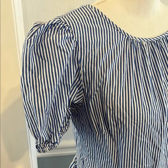 NWOT Classic J. Crew Blue and White Striped Dress