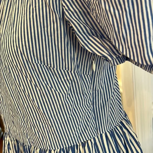 NWOT Classic J. Crew Blue and White Striped Dress