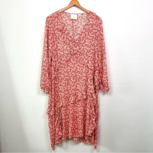 NWT! Anthropologie Maeve Sirena Ruffled Sheer Dress