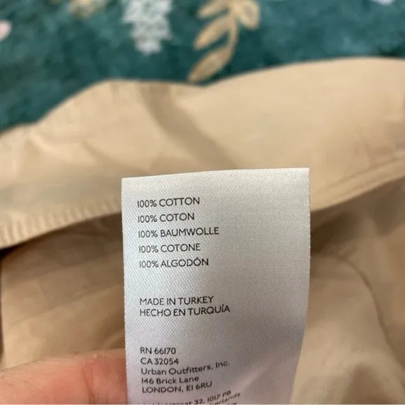 NWT Anthropologie Pleated Mini Skirt Khaki Tank Button Y2k 90s size 14