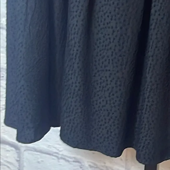 NWT Draper James Black Texture Wrap Front Flowy Dress Size 1X Elastic Waistband