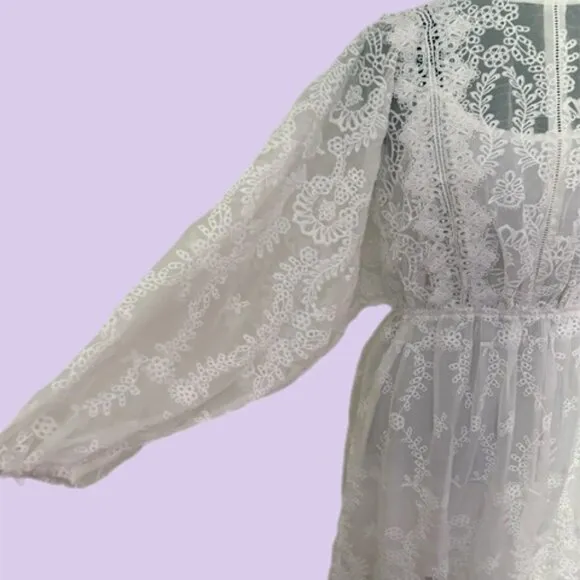 NWT Endless Rose Lace Prairie Midi Dress