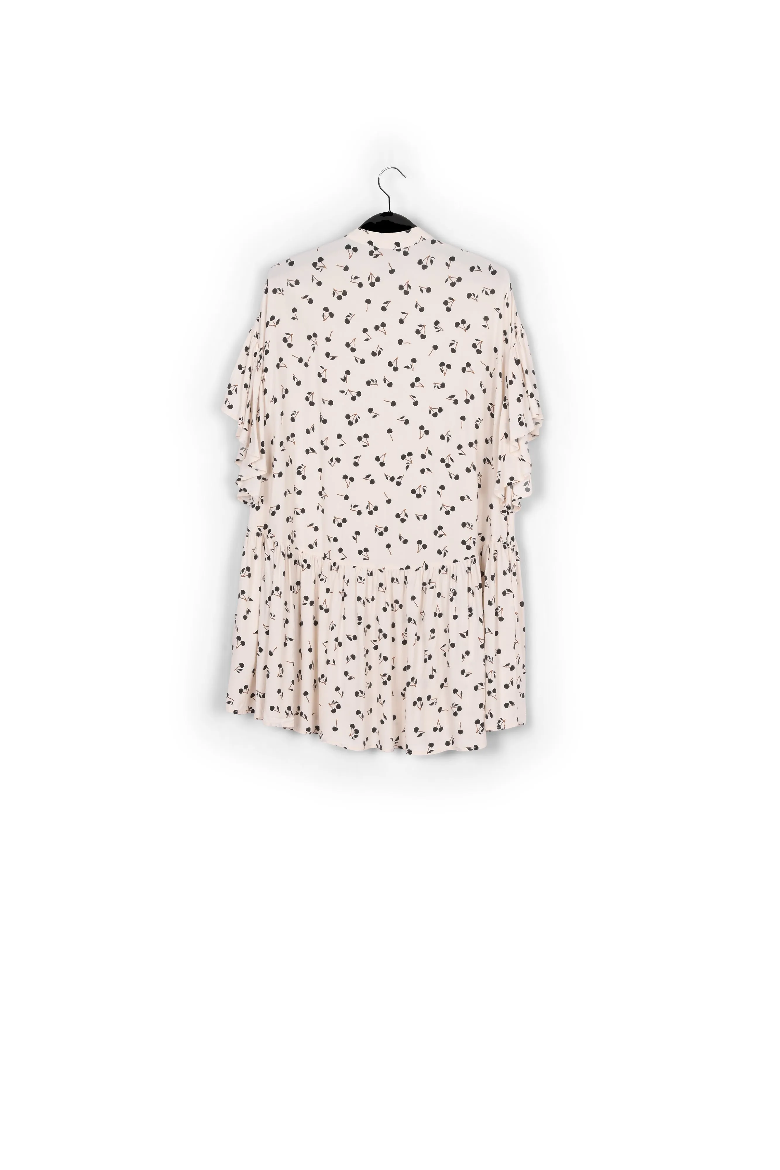 Off-white mini dress with cherry print