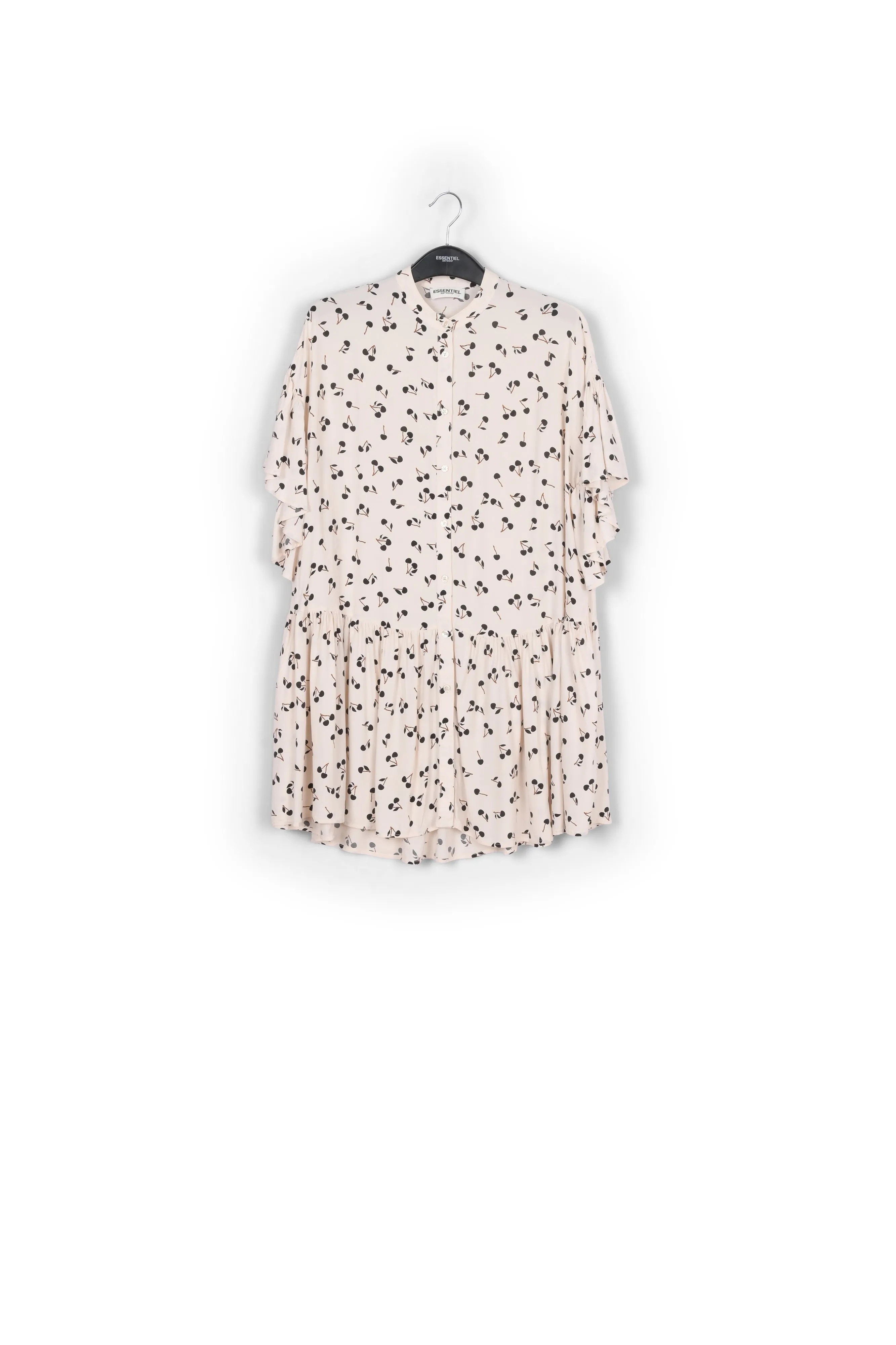 Off-white mini dress with cherry print