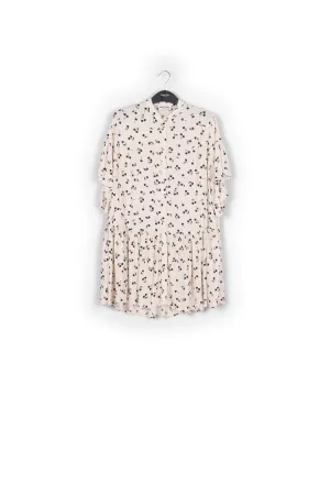 Off-white mini dress with cherry print